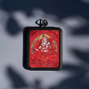 Yellow Jambhala & Samantabhadra Buddha Thangka | Abundant Wealth · Perfected Vows