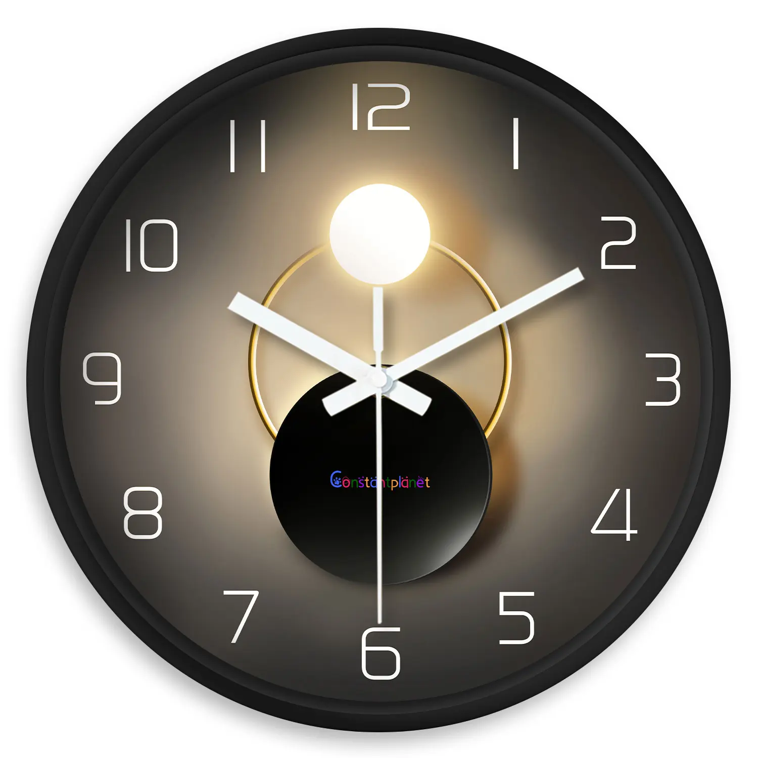 Modern Silent Non-Ticking Wall Clock, Decorative Clock, Clocks for Living Room, 8/10/12 Inch Dome Shape Design with Personalized Pattern Numbers, Analog Display for Living Room Bedroom Office Home Decor