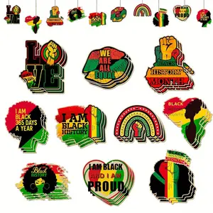 History Month Themed Decorative Hanging Set, Includes Fist and African Elements, Perfect for Home Decor and Events, Hanging Decoration