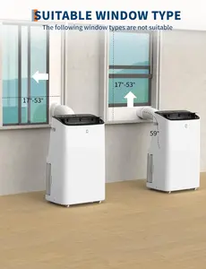 Gaomon 12000 BTU Energy Saving Quiet Portable Air Conditioner - White, with Remote Control, Dehumidifier Function, Fan Mode, Sleep Mode for Rooms Up to 550 Sq Ft, Energy Saving Ac, Quiet Portable Ac
