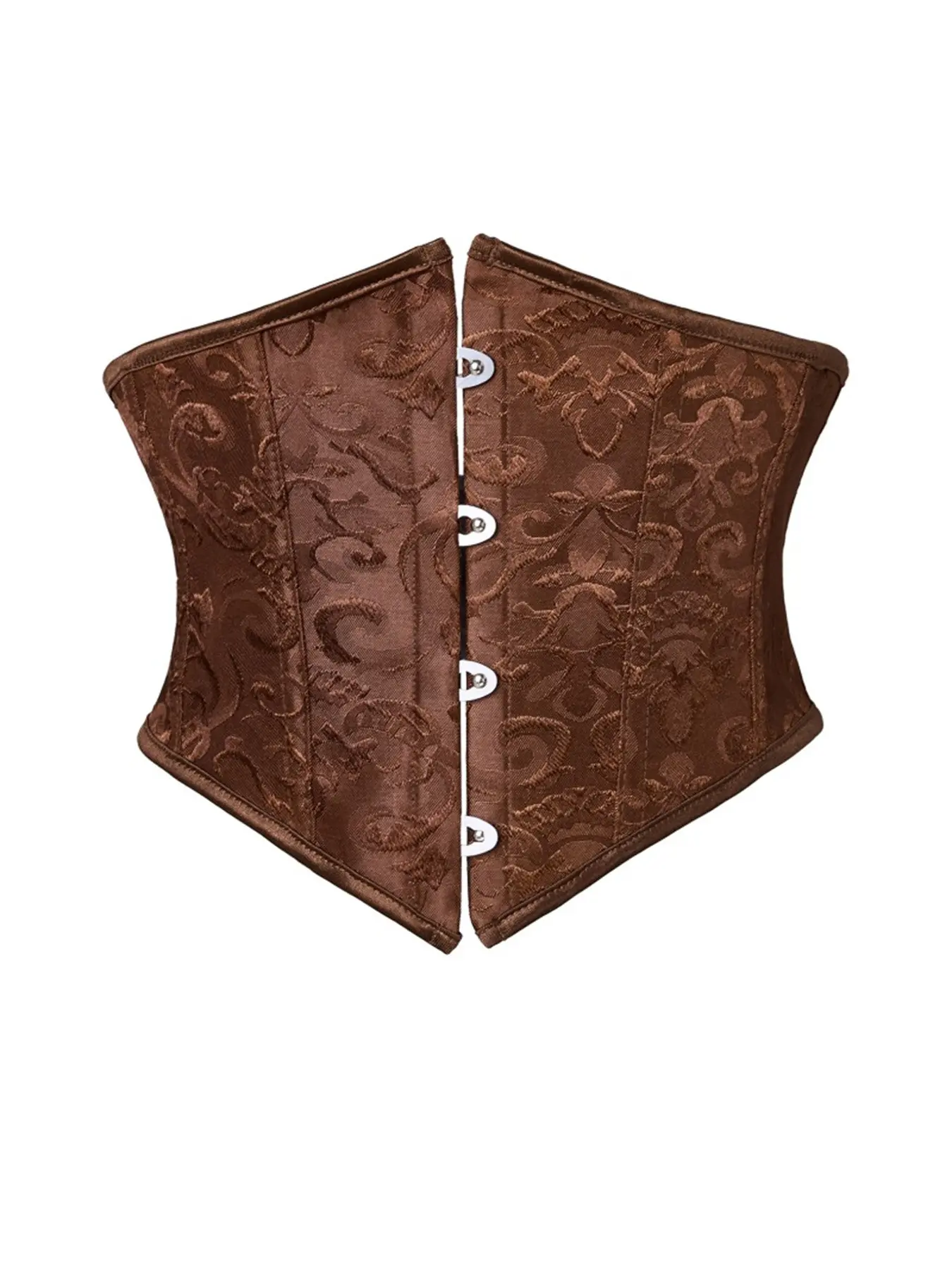 High-End Embroidered Waist Cincher Shapewear, Body Sculpting Belt, Adjustable 4 Steel Buckles Fishbone Design, Slimming and Supporting Bust, Fashionable All-Season Wear
