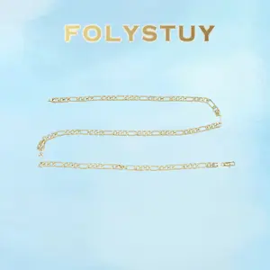 Length: 23.62 inches; Width: 5.5mm [FOLYSTUY(Y151)]Balanced boldness and softness in link textures, unisex and timeless, an accessory ideal for commuting, casual, and various occasions