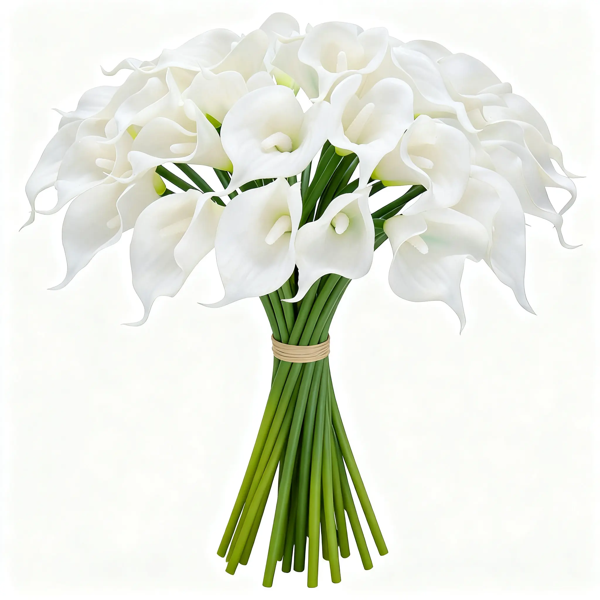 VIKINGS PANDA 36 Pcs 12.8in Real Touch Latex-Silicone Calla Lily Artificial Flowers, Decorative Fake Lilies for Bridal Wedding Bouquet, Home Office Decor