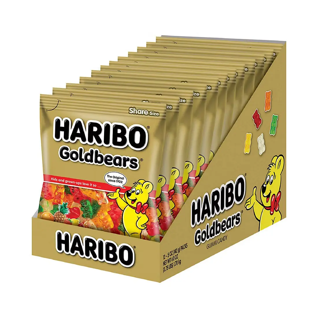 Haribo Goldbear Gummi Bears, 5 oz. 12 ct.