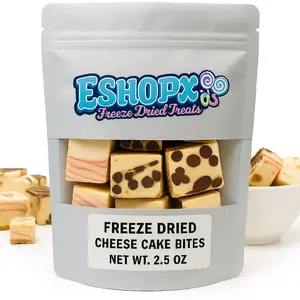 Freeze Dried Cheesecake Crunchy Treat Snack Gift Convenience Resealable Packaging Freeze Dried Cheesecake Crunchy Treat Snack Gift Convenience Resealable Packaging