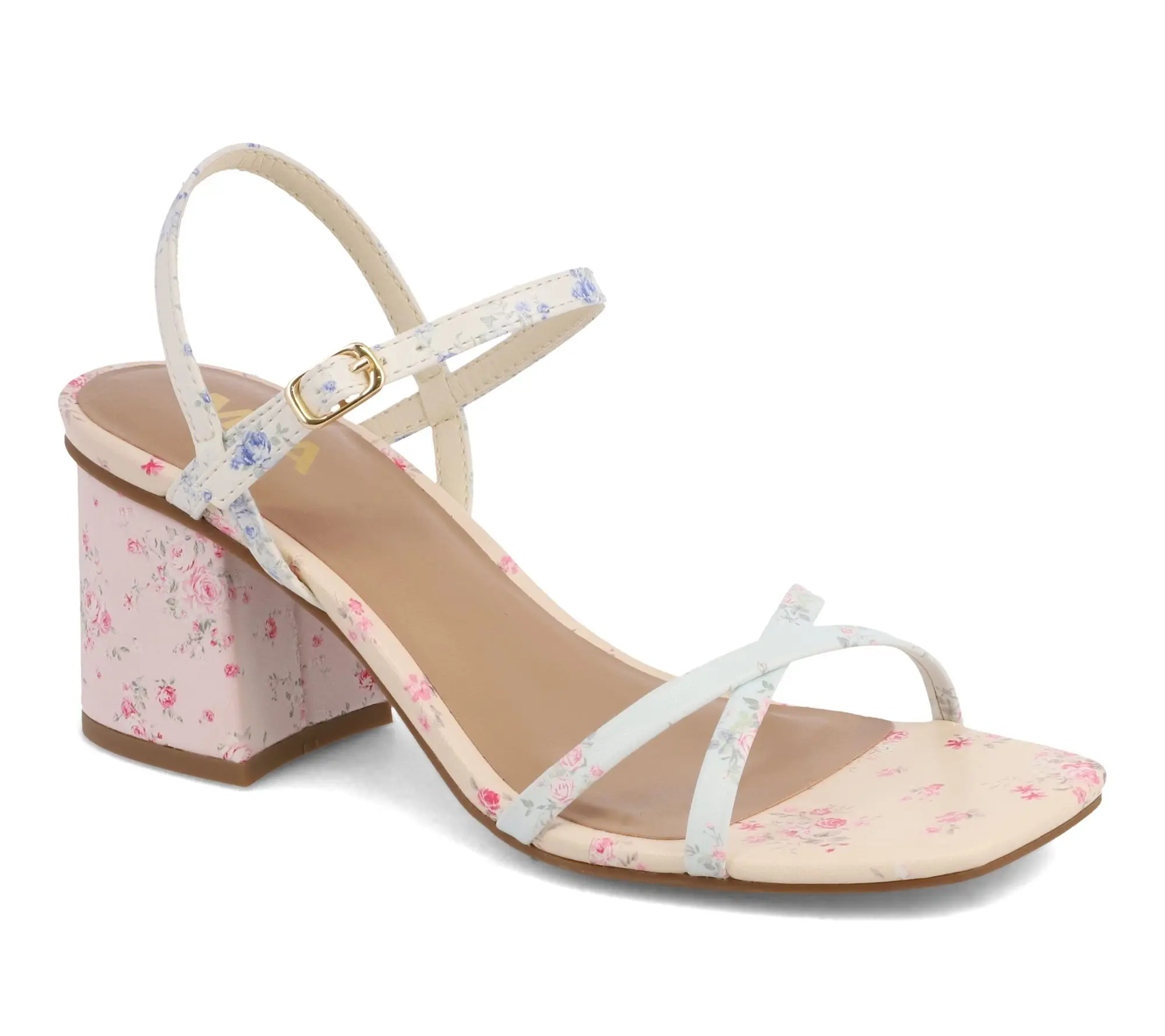MIA Floral Strappy Block Heel Sandals - Nadalia MIA Floral Strappy Block Heel Sandals - Nadalia