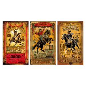 Set of 3 Retro Rodeo Posters - Pendleton Round-Up, Cheyenne Frontier Days, and Brown Country Rodeo - Western Cowboy Wall Art Prints