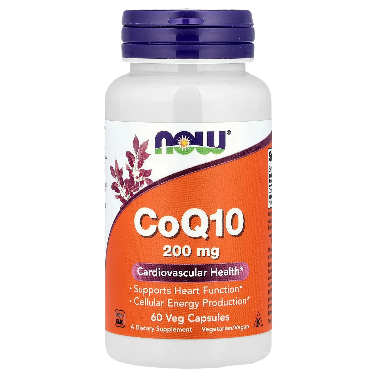 NOW Foods CoQ10, 200 mg, 60 Veg Capsules