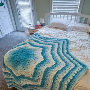 crochet super soft star blanket
