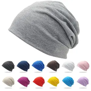 Cotton Slouchy Beanie Hat Stretch Hip-Hop Warm Skull Caps Unisex Baggy Lightweight Beanie for Women Men