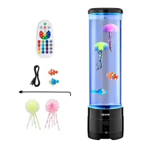 VEVOR Sensory Bubble Tube Lamp, 16 Color Changing Light Effects, Water Fish Lamp with Built-in Bluetooth Speaker & White Noise, Fake Aquarium Tank Night Light for Bedroom Living Room Home Decor