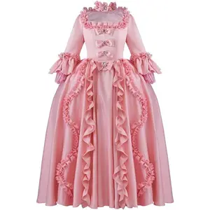 Women's 18th Century Rococo Costume Marie Antoinette Pink Princess Dress Court Ball Gown