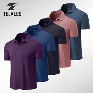 TELALEO 5 value pack Men's Quick-Dry Short Sleeve Athletic Performance Polo Shirt dealsforyoudays
