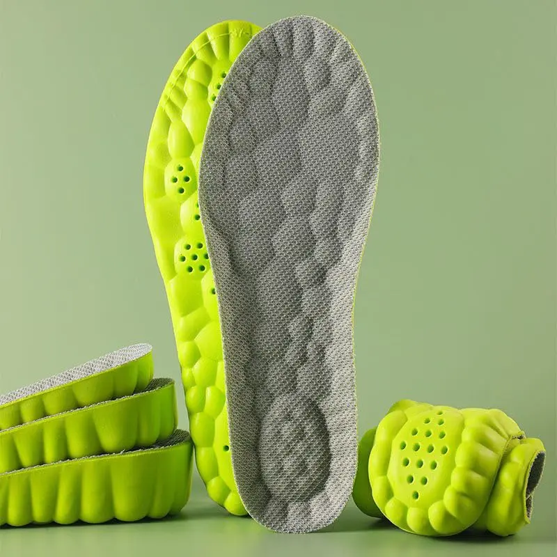 Height Increase Insoles for Men Wowen-4D Cloud Technology Insole-Super Soft Comfort Elevator Insoles, Memory Foam Heel Lift Inserts (Green, Lift 3.5CM/Men: US 8-12)