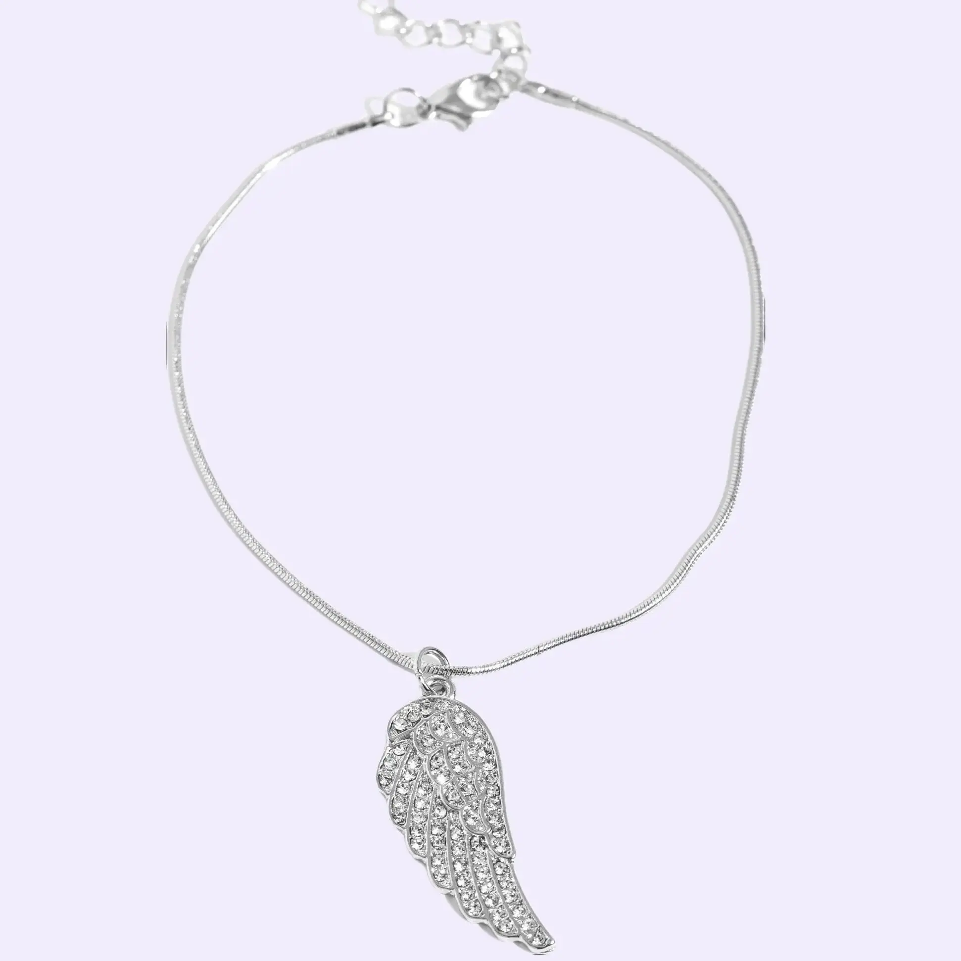 Angelic Accent White Anklet