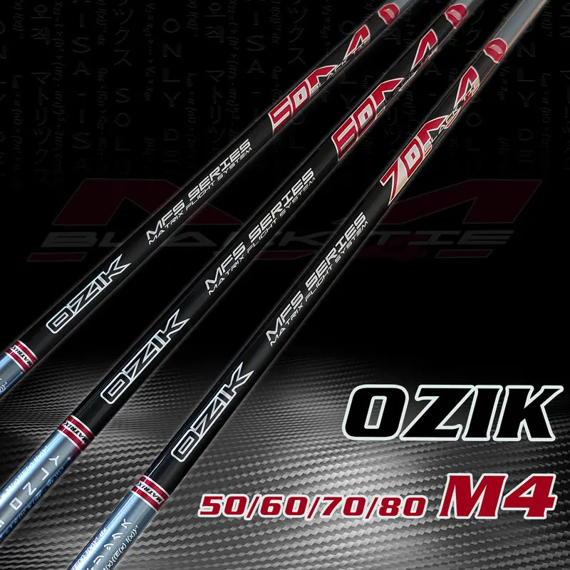 MATRIX OZIK MFS M4 Series Black Golf Driver Shaft for Players, High-Stability Design, Patented Internal HD Geometry, Unidirectional Interlayer Hybrid Technology, Enhances Club Feel, Hybrid-Compatible