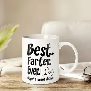 Funny Gifts for Dad Father’s Day , Husband, Papa – 11oz Ceramic Coffee Mug from Daughter, Son, Wife – Unique Birthday, Retirement, Anniversary Gag Gift Idea for Stepdad or Him