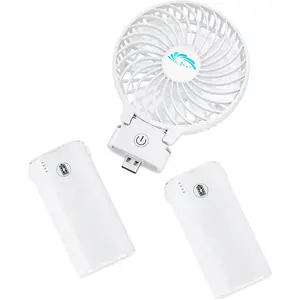 10400mAh Portable Hand held Fan, 40Hrs Long-Lasted Hand Fan Rechargeable, Mini Personal Fans Foldable, Heavy Duty  Fans for Travel Beach Concerts Cruise Makeup(White)