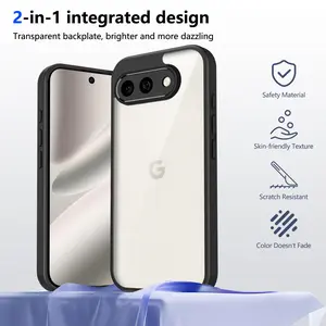 Google Pixel 10a Case, Air Cushion Shockproof Protective Silicone Bumper, Clear Matte Back Cover, Hard Case for Google Pixel10a 5g