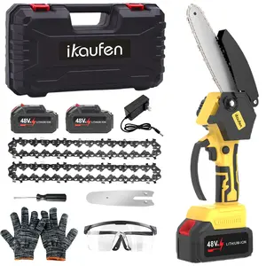 48V Cordless Mini Chainsaw | 8-Inch Handheld Brushless Pruning Saw | Compatible with Makita Battery (Battery Not Included)