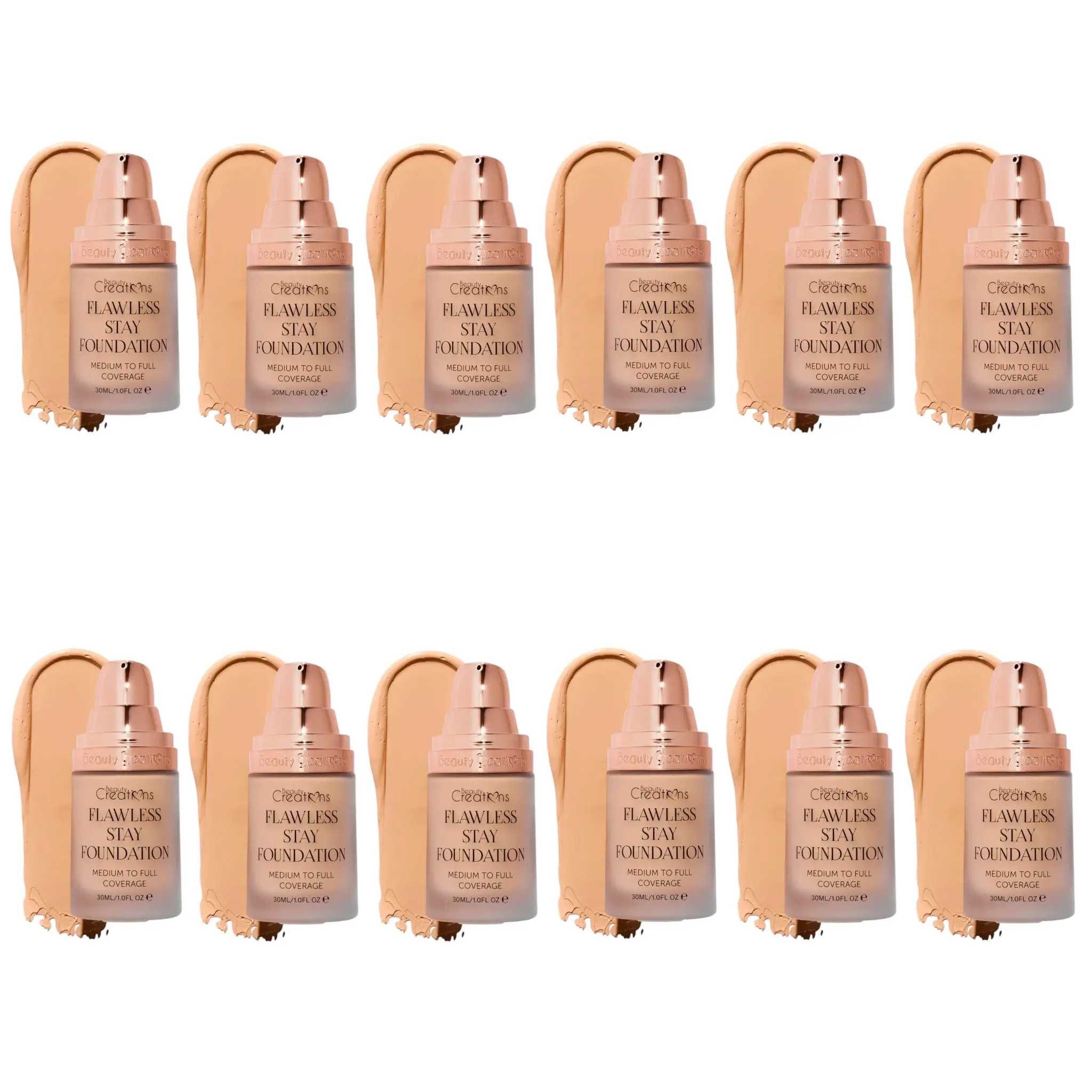 Beauty Creations Flawless Stay Foundation FS6.0 - Wholesale 12 Units (FS6.0)