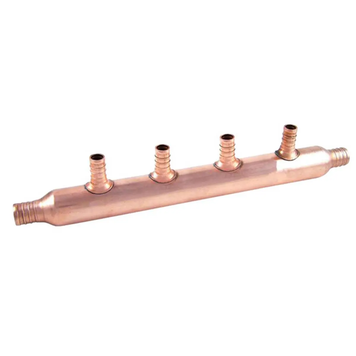 212 MAIN Copper Water Pipe with 4 Barb Ports, 10-inch PEX Compatible Open-End Fitting for Boating & Water Sports, Dependable Build with Great Quality