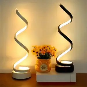 Modern Decorative LED Light with Threaded Design, Adjustable Brightness and Three Color Temperatures, Lighting Modes Adjustable, Ideal for Bedroom Nightstand Lamp Desk Decor Party Lights, Modern Nightstand Lamps, Dimmable Desk Lights