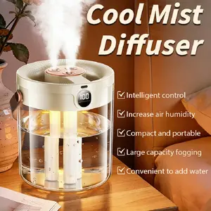 67.63 Oz Large Capacity Atomizing Humidifier, Delicate Cold Mist, USB Power Supply, With Night Light, No Need To Open The Lid To Add Water, Suitable For Rooms, Bedrooms, Offices, Humid Air, Silent Operation, Easy To Carry