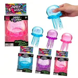 Needoh Jelly Squishy Super Soft Glitter Fidget Toy Satisfying Squeeze Sensory Toy for Stress Relief Desk Fun Easter Basket Stuffers Gift Ideas