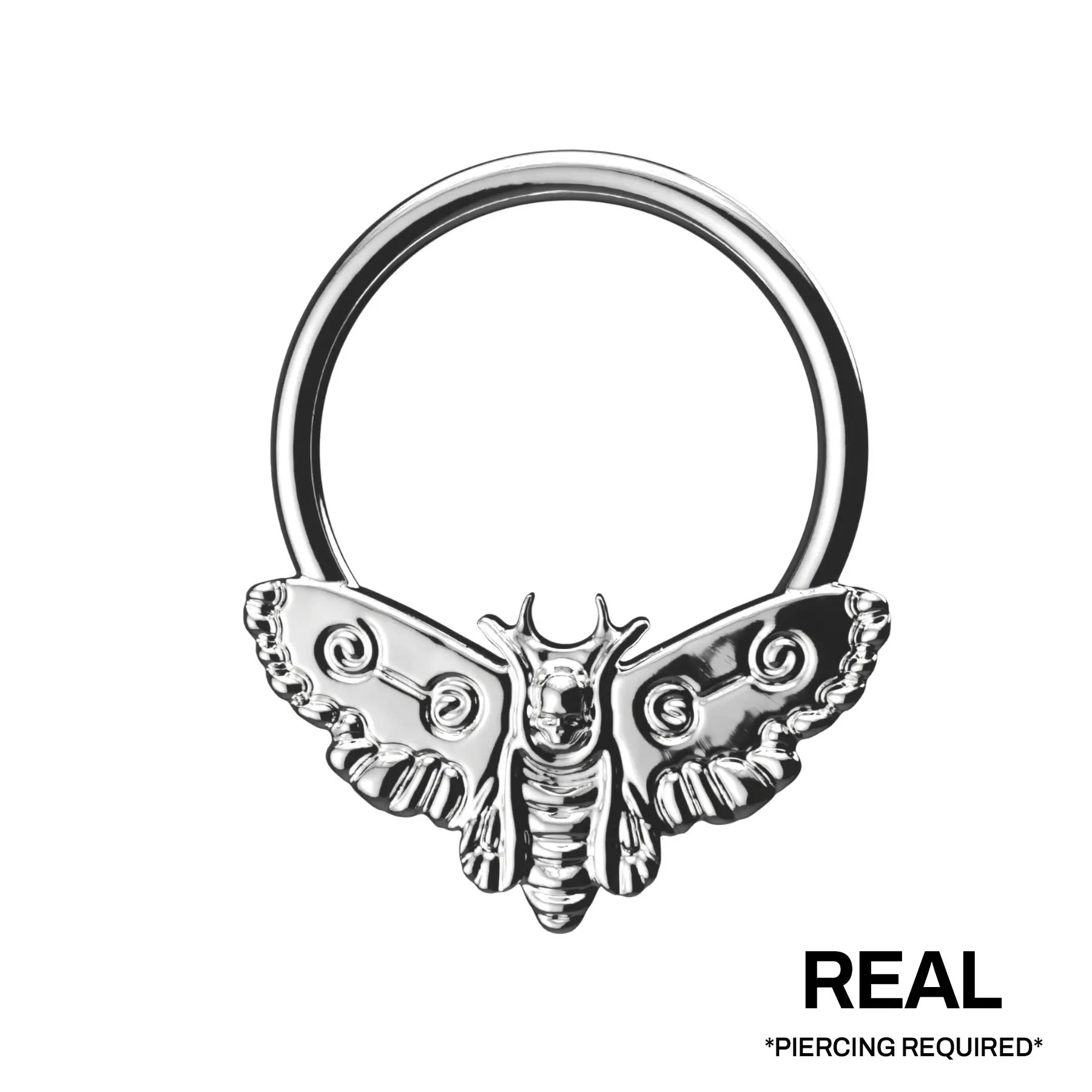 REAL Moth Septum Piercing