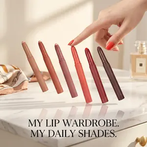 6 Pcs Matte Lip Liner Set, Creamy Smooth Lip Pencils for Plumping & Defining, Long Lasting Waterproof Lip Liner Kit, Highly Pigmented Nude Lip Contour Pencils Gift for Women