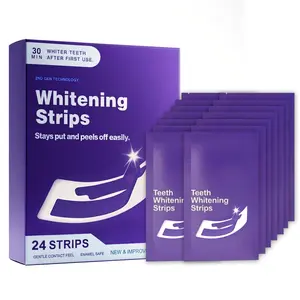 Purple Teeth Whitening Strips-42 strips (21 sessions)-Used to Reduce Surface Stains on Teeth, Naturally brightening, mild and Non-irritating, Portable whitening Strips, Daily use at Home or Travel 14 Strips*2 Bag