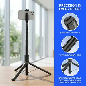 Phone Tripod Stand & Selfie Stick All in One, 1.6m Extendable Auto Open Tripod with Wireless Remote, Lightweight Portable for Travel, Vlogging, Filming, Live Streaming, Compatible with iPhone Android#Easter Gift#SummerVibes