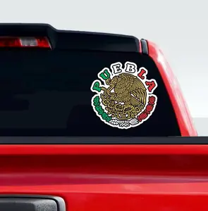 Sticker, Mexican eagle shield with states / car decals / vinyl sign