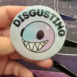 Disgusting! TADC Bubble Decorative Meme Button
