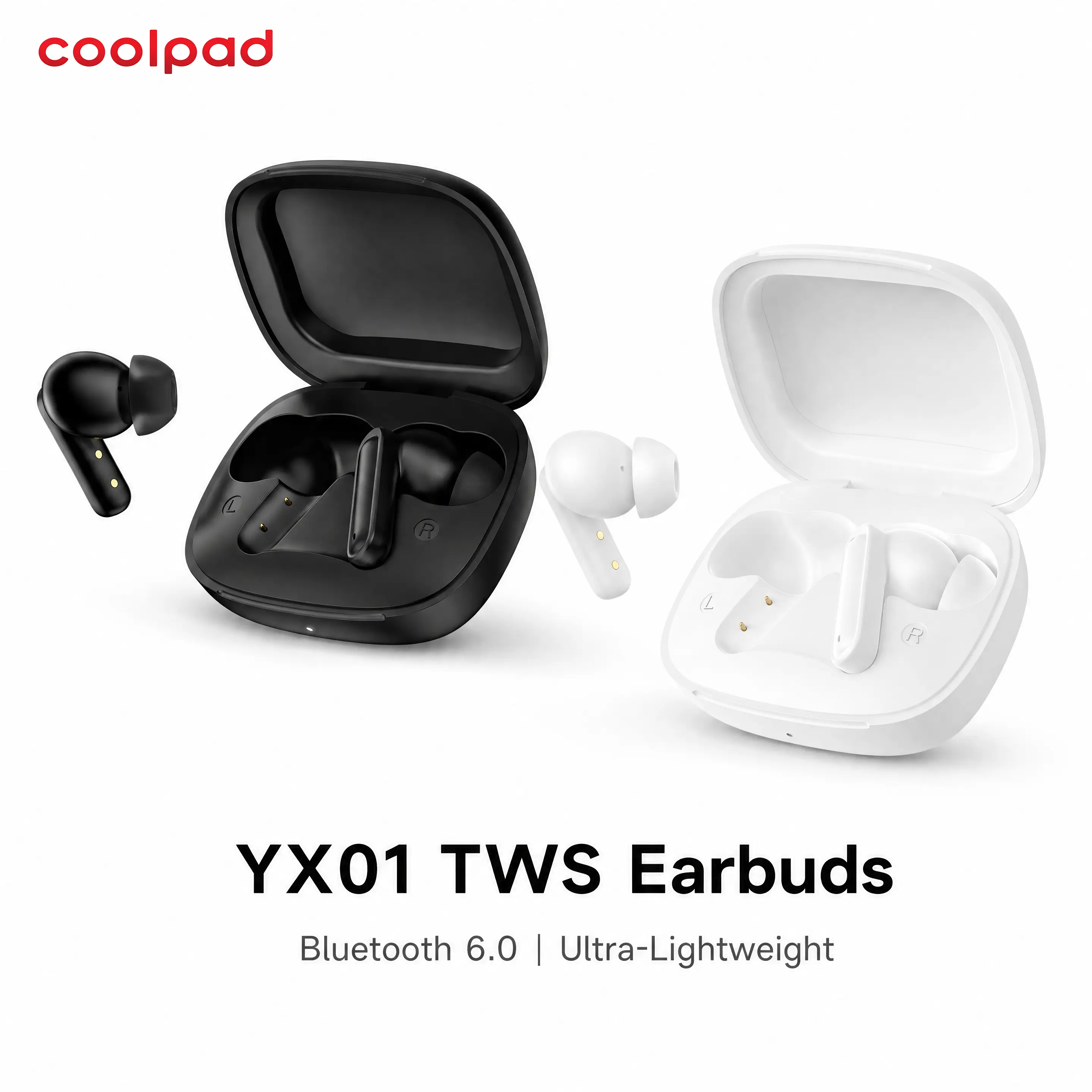 Coolpad YX01 TWS Wireless Earbuds - Bluetooth 6.0 Electronic Audio Headset, Lightweight Fit for All-Day Comfort, Stable Connection
