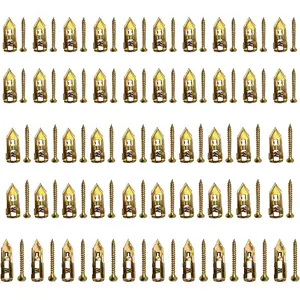 Drywall Anchors with Screws Kit, Self Drilling, 3 Sizes, Total 50 count, Sheetrock Wall Anchors & Nails for  Pictures, Book Shelf,  Decor, Expansion Anchors and Screws Set(No Drill Needed)