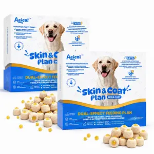 Quarterly Supply Aeicoi Dog Omega-3 Fish Oil Treats No-Mess Pill Pockets for Picky Eaters Premium rTG Skin & Coat Plan