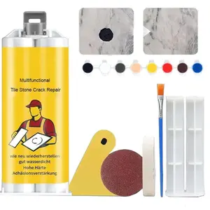 1 Set Multifunctional Tile Stone Crack Repair Kit - Porcelain Tile, Granite & Marble Repair Kit, Tile and Ceramic Glaze Repair Paste for Floors, Countertops, Floor Repair