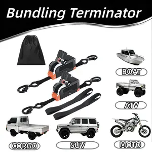 Dual-End Retractable Ratchet Tie Down Straps – Adjustable No-Tangle Cargo Straps with Locking S-Hooks, Secure Anywhere, Heavy Duty High Break Strength – Ideal Gift for Dad, Husband & Truck Lovers