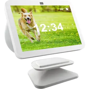 Adjustable  Stand Mount for ShOw 8 3rd gen,  Display Stand Holder with 360  Rotation, Swivel & Tilt Function, Anti-Slip Base - White Compatible with  12 & newer models