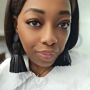 Leather Button Tassel Earrings