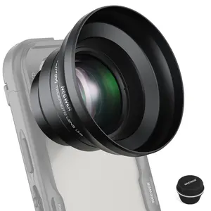 NEEWER LS-66 65mm HD Telephoto Phone Camera Lens with Lens Hood Only for 17mm Thread Lens Backplate Cell Phone Cage Case, 1.7X Zoom Lens Attachment Compatible with iPhone 16 15 S25 S24 Ultra Android