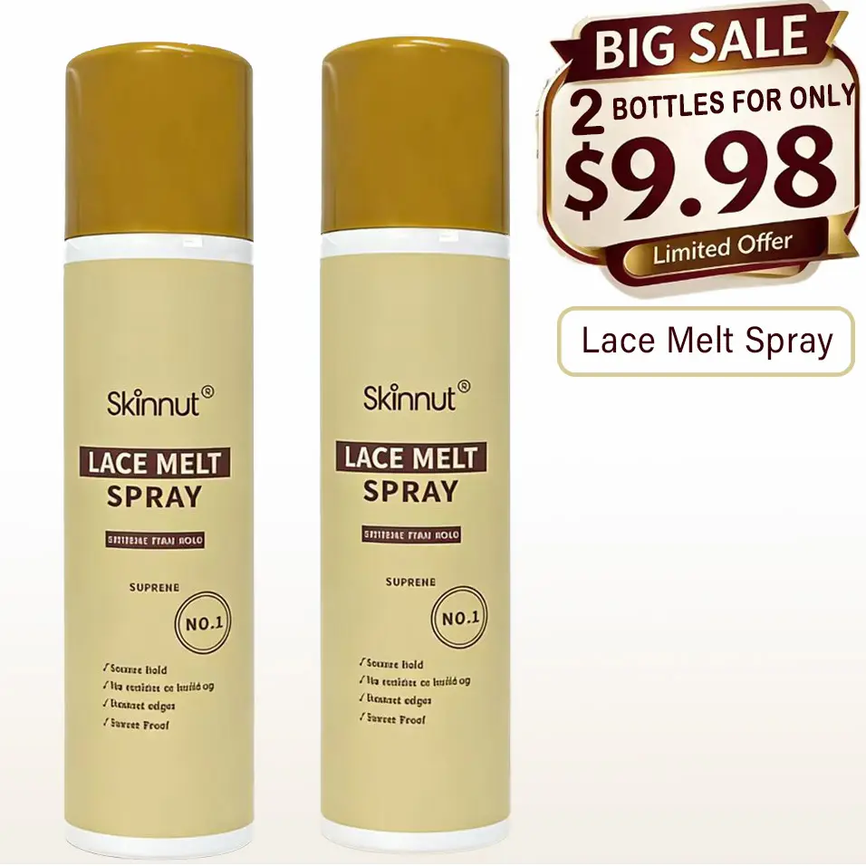 Lace Melting Glue Spray - 2pc, adhesive spray for wearing lace wigs, invisible fit, melts lace. Strong Hold Hair Gel