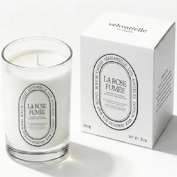 La Rose Fumée Luxury Scented Candle for Home 8oz | Soft Smoky Rose & Amber Notes for Daily Relaxation | Hand-Poured Soy Wax Blend | Clean Long 40hr Burn | Premium Home Fragrance for Women & Men