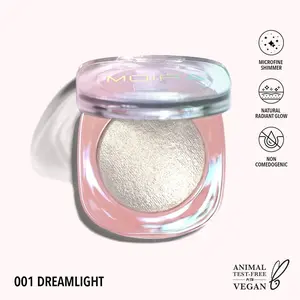 moira face Micro-fine highlight shimmer.