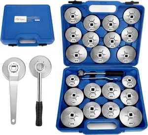 23pcs Oil Filter Wrench Set, Oil Filter Socket Set with 65, 67, 72, 73, 74, 75, 76, 79, 84, 89, 91, 92, 95, 101mm, Compatible with Toyota VW BMW ‌GMC Sierra Ford Volvo