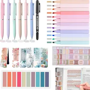 40 count  Journaling Kit,  Study Kit for Women,  Journaling Supplies with Pastel  Highlighters and Tabs,  Pens,Sticky Notes, Bookmarks, -in- Christian  Study Supplies