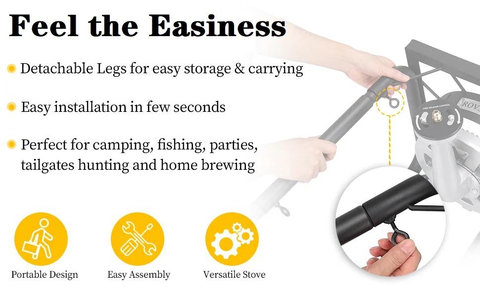 [TOP RATED - FLASH SALE] ROVSUN 1-Burner 200000 BTU Outdoor Camping Propane Stove