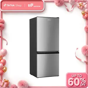 Upstreman Mini Fridge - 7.1 Cu.Ft Energy-Efficient Bottom Freezer Refrigerator with Adjustable Thermostat, Double Door Design for Apartment, Dorm BM71